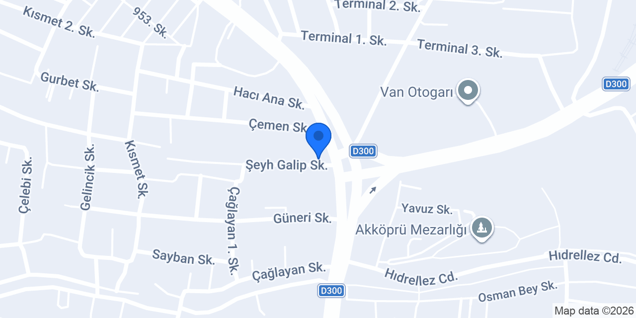 Duranlar Yapı - Jotun Tuşba Satış Noktası konumu