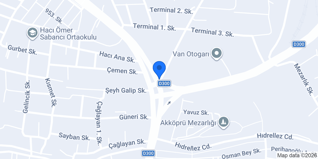 Van Tuşba Jet taksi konumu