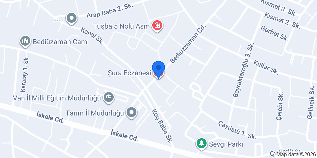 Şura Eczanesi konumu