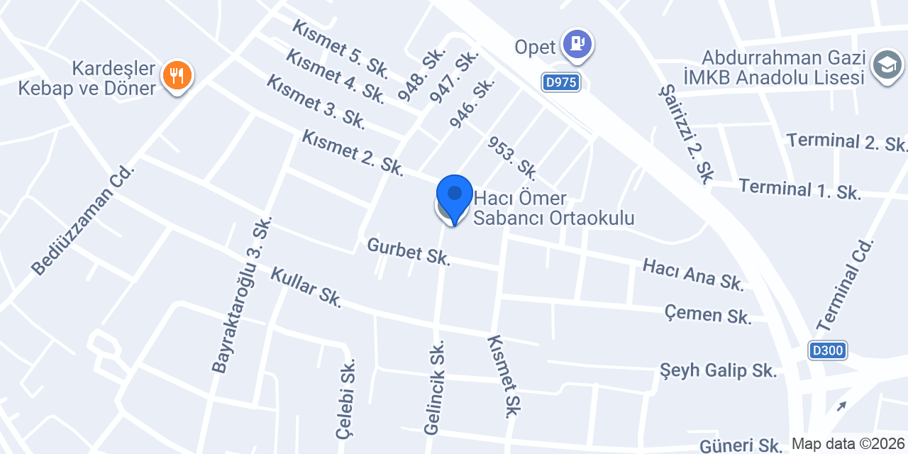 Hacı Ömer Sabancı Ortaokulu konumu