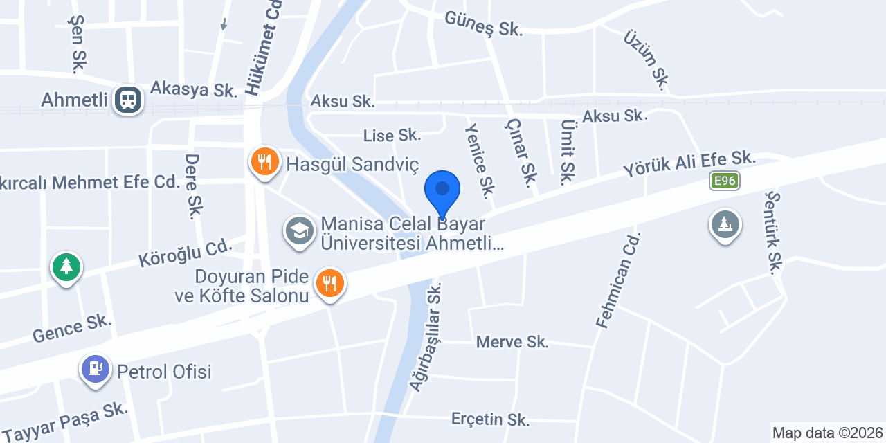 Ahmetli Anadolu Lisesi konumu