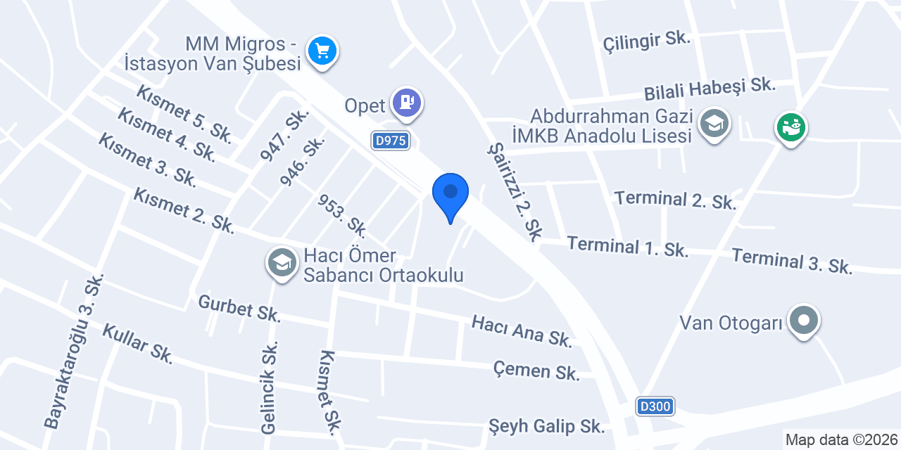 TARCANLAR EKSPERTİZ VAN konumu