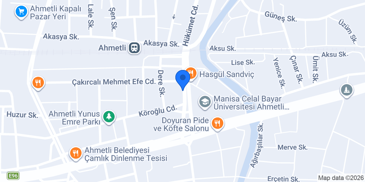 Ahmetli Bulvar Pastanesi konumu