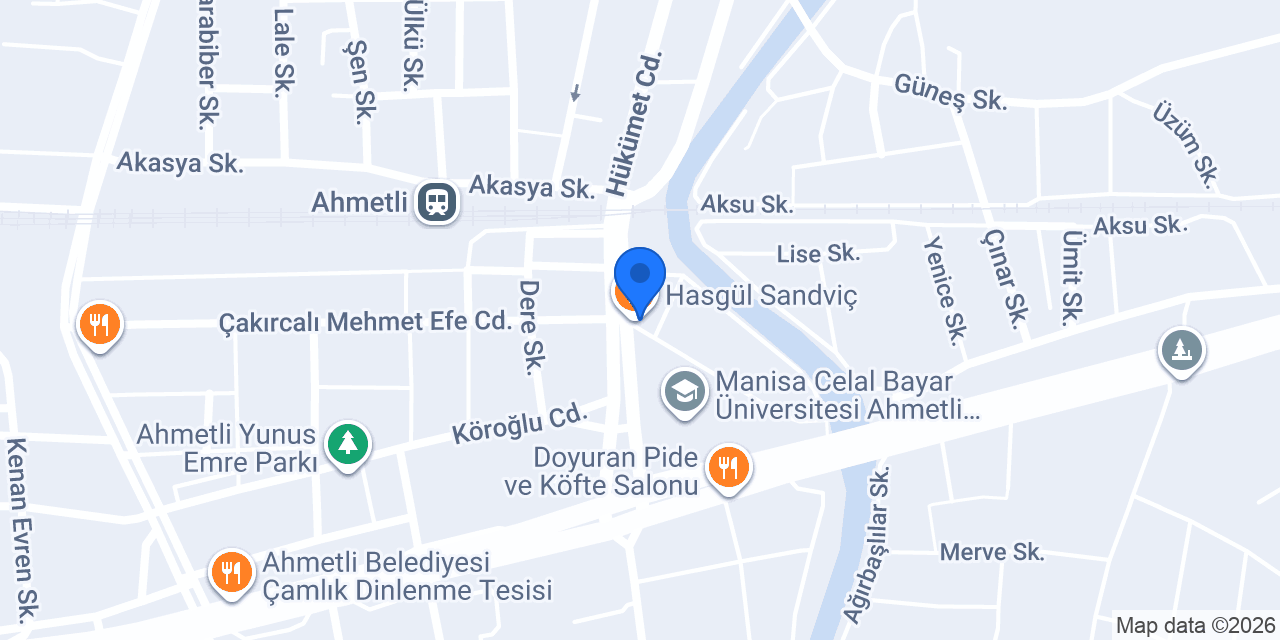 Hasgül Sandviç konumu