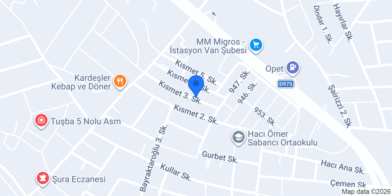 Özdağlar Van konumu