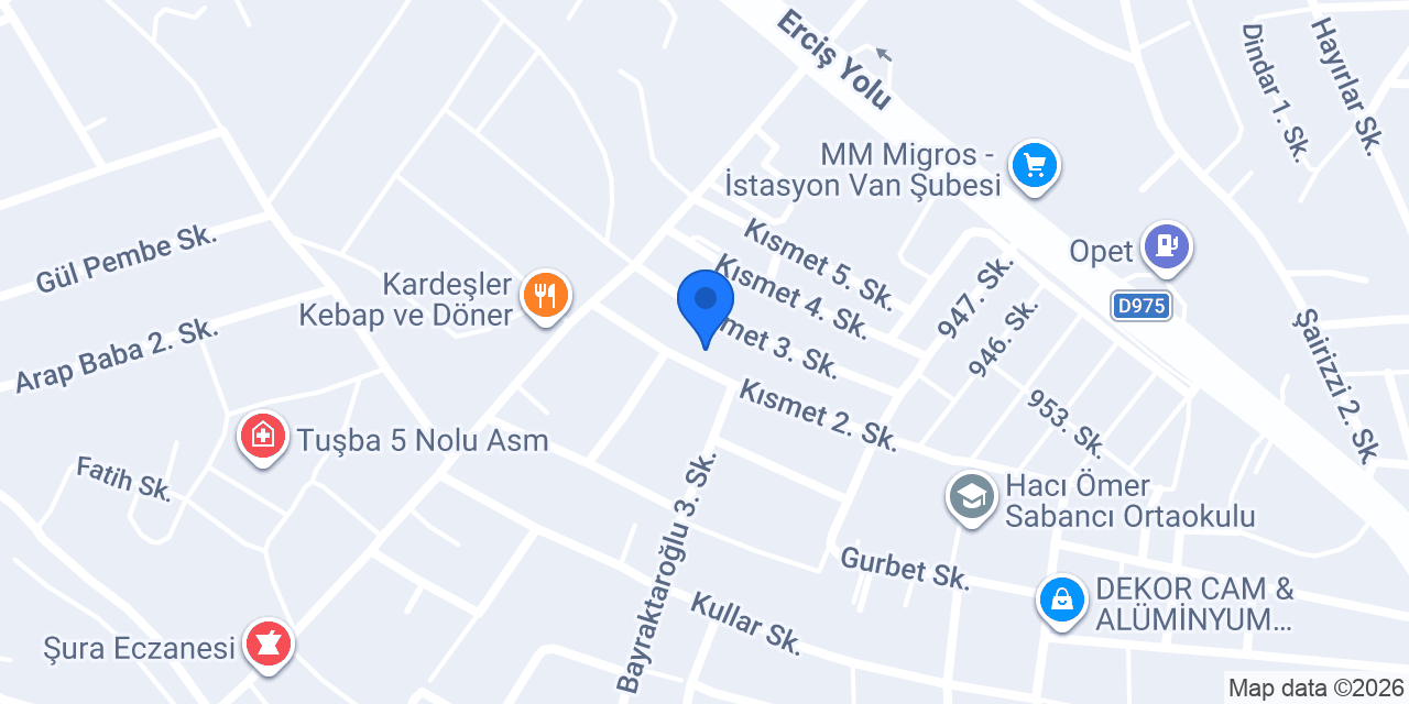 Van cam pencere pimapen konumu