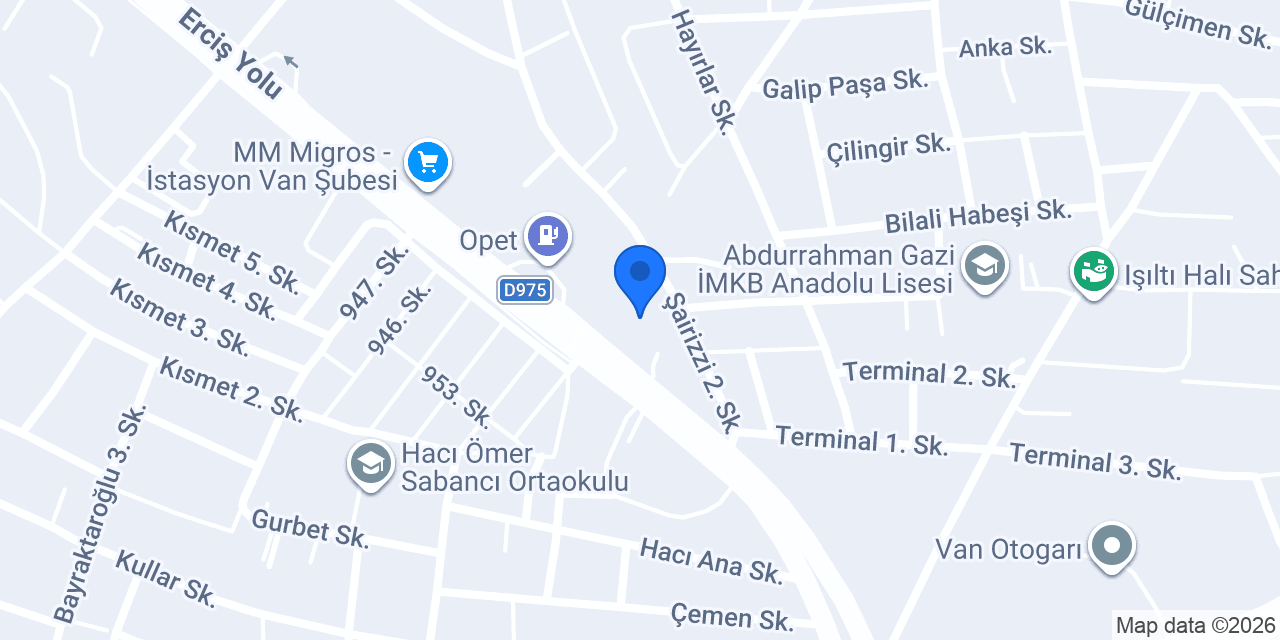 PİYADAN YAPI MAĞAZALARI VAN ŞUBE konumu