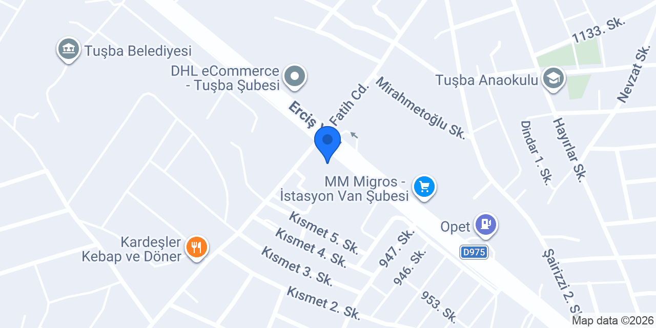 Halkbank Tuşba Şubesi konumu