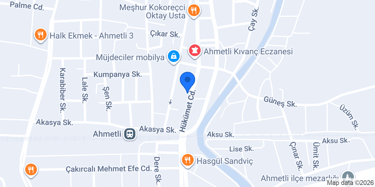 Ahmetli Poyraz Pastanesi konumu