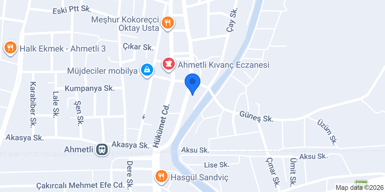 Halkbank Ahmetli Uydu Şubesi konumu