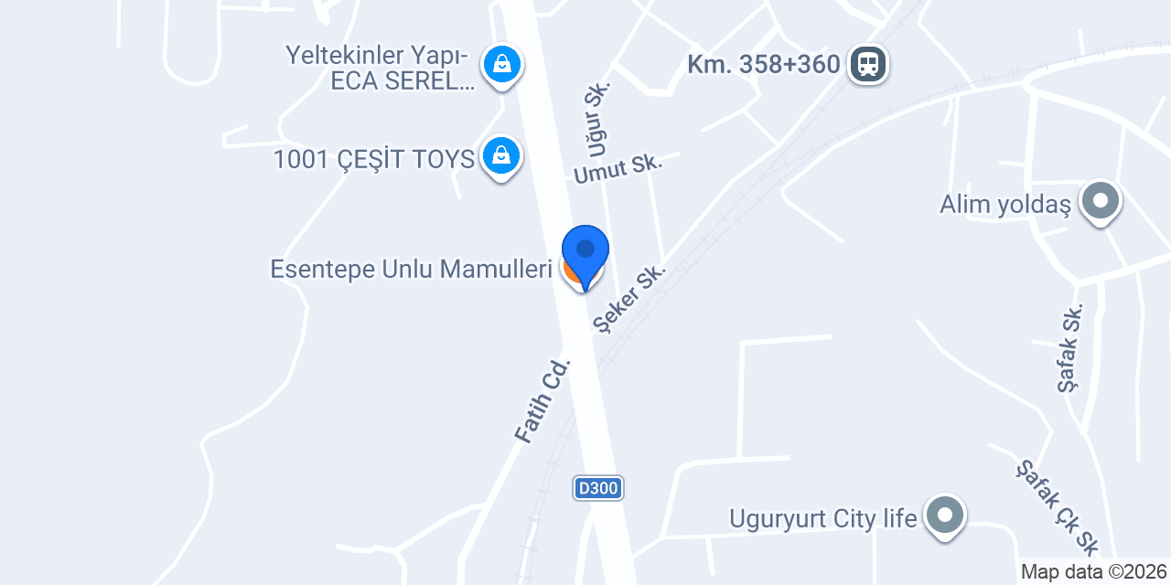 Esentepe Unlu Mamulleri konumu