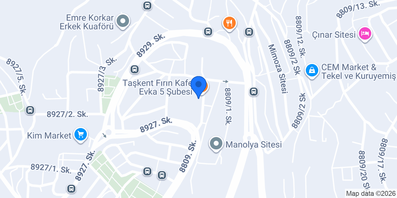 Evka5 Park Pide konumu
