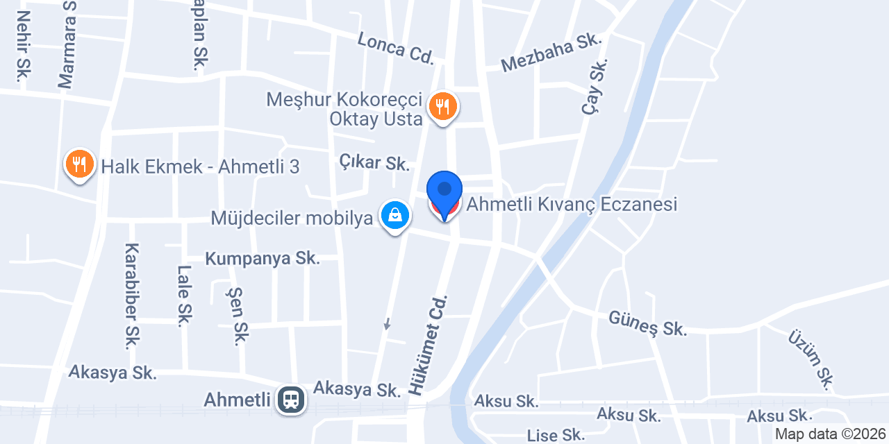 Ahmetli Kıvanç Eczanesi konumu