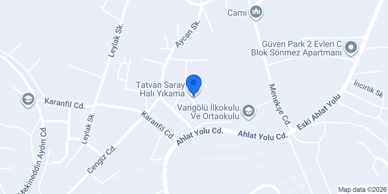 Tatvan Saray Halı Yıkama konumu