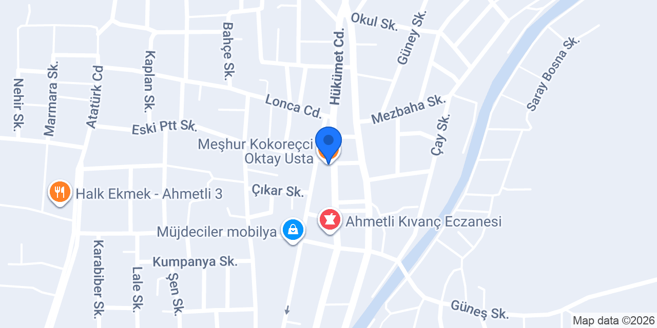 Çiftlik et&şarküteri konumu
