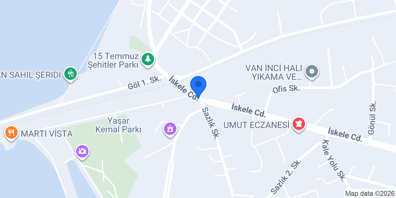 Van PTT Başmüdürlüğü konumu