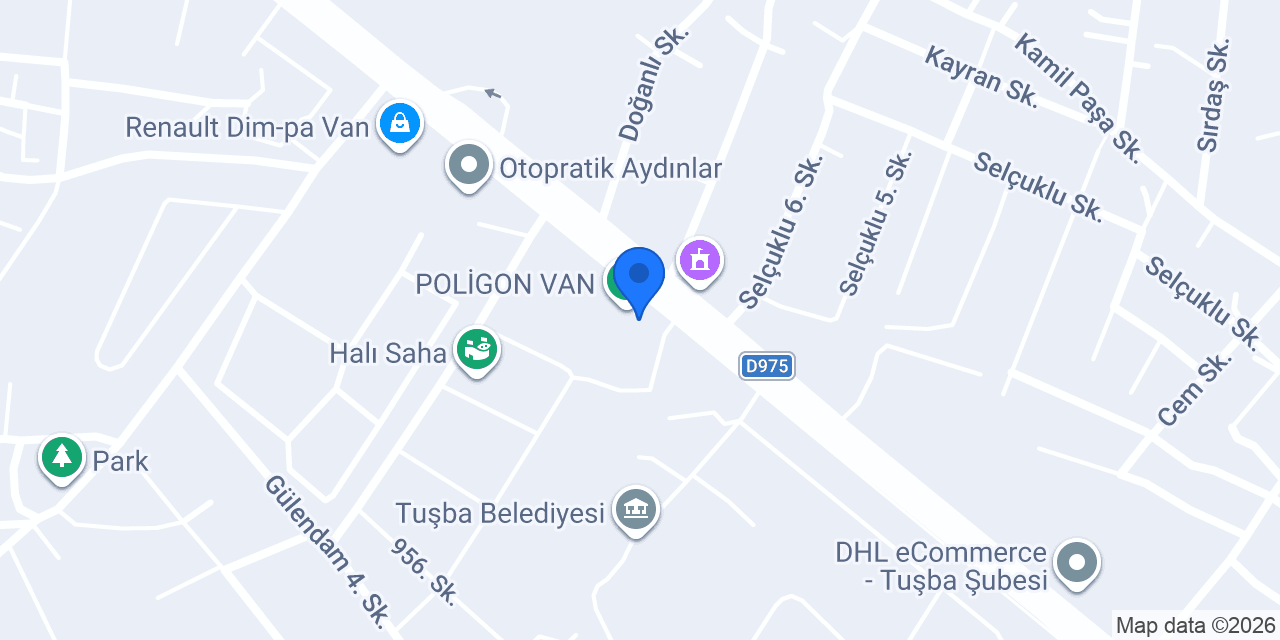Van Yüzüncü Yıl Sürücü Kursu konumu