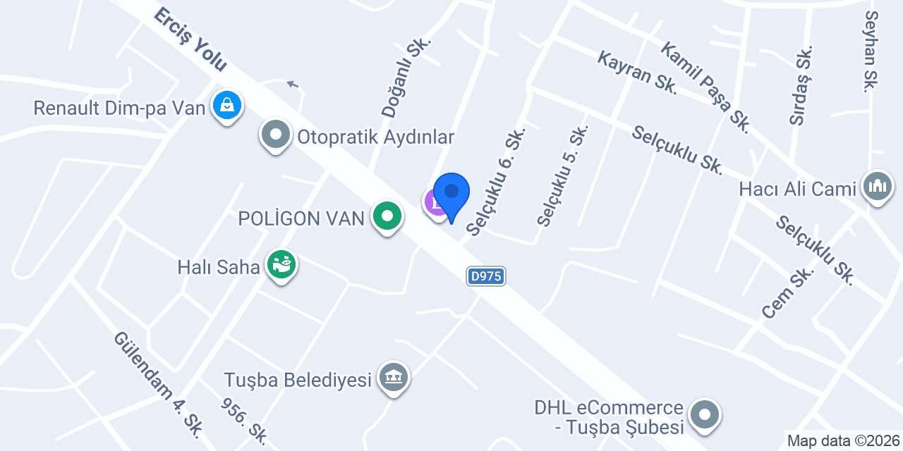 DYNOBİL Van Oto Ekspertiz konumu