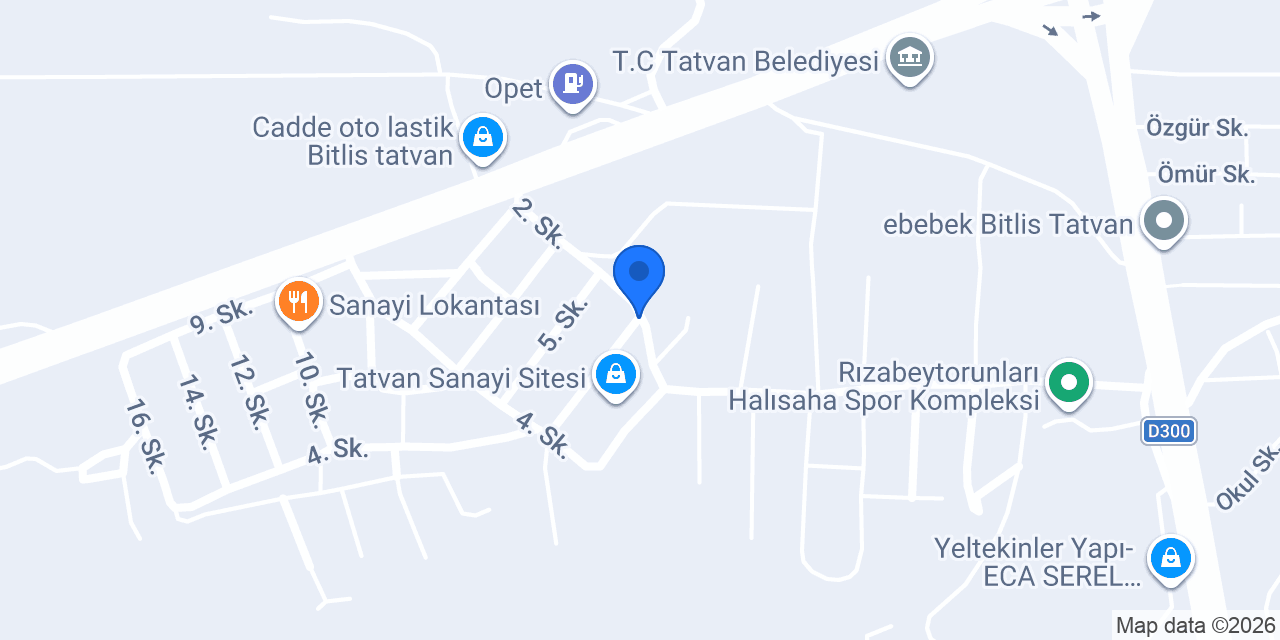 Tatvan Oto lastik yol yardım konumu