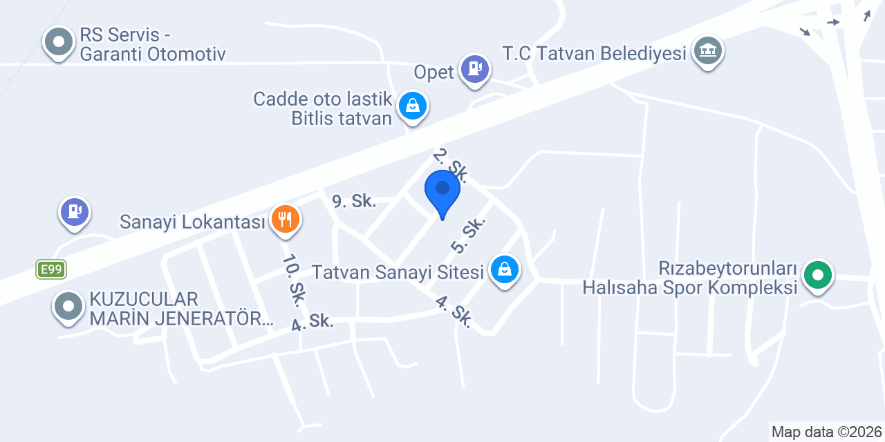 Tatvan oto orjinal yedek parça konumu