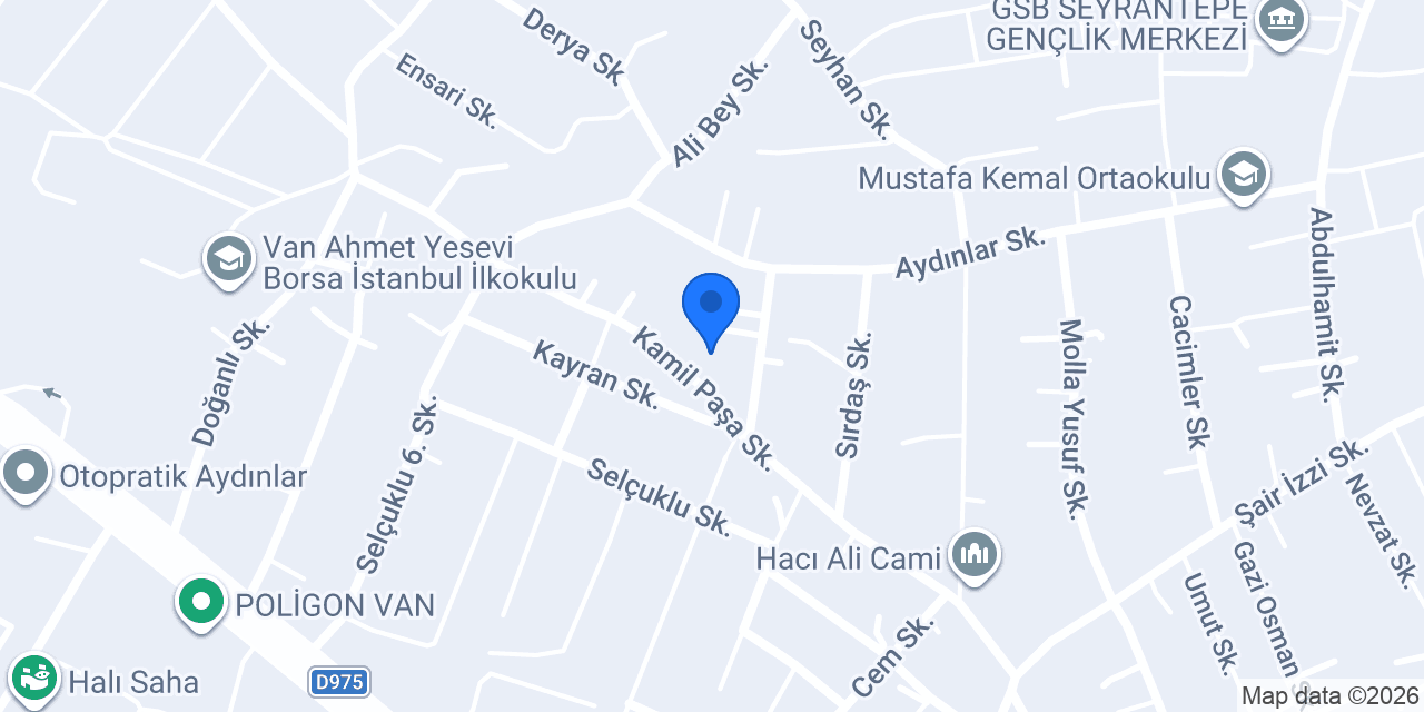 VAN PLASTİK SANAYİİ A.Ş. konumu
