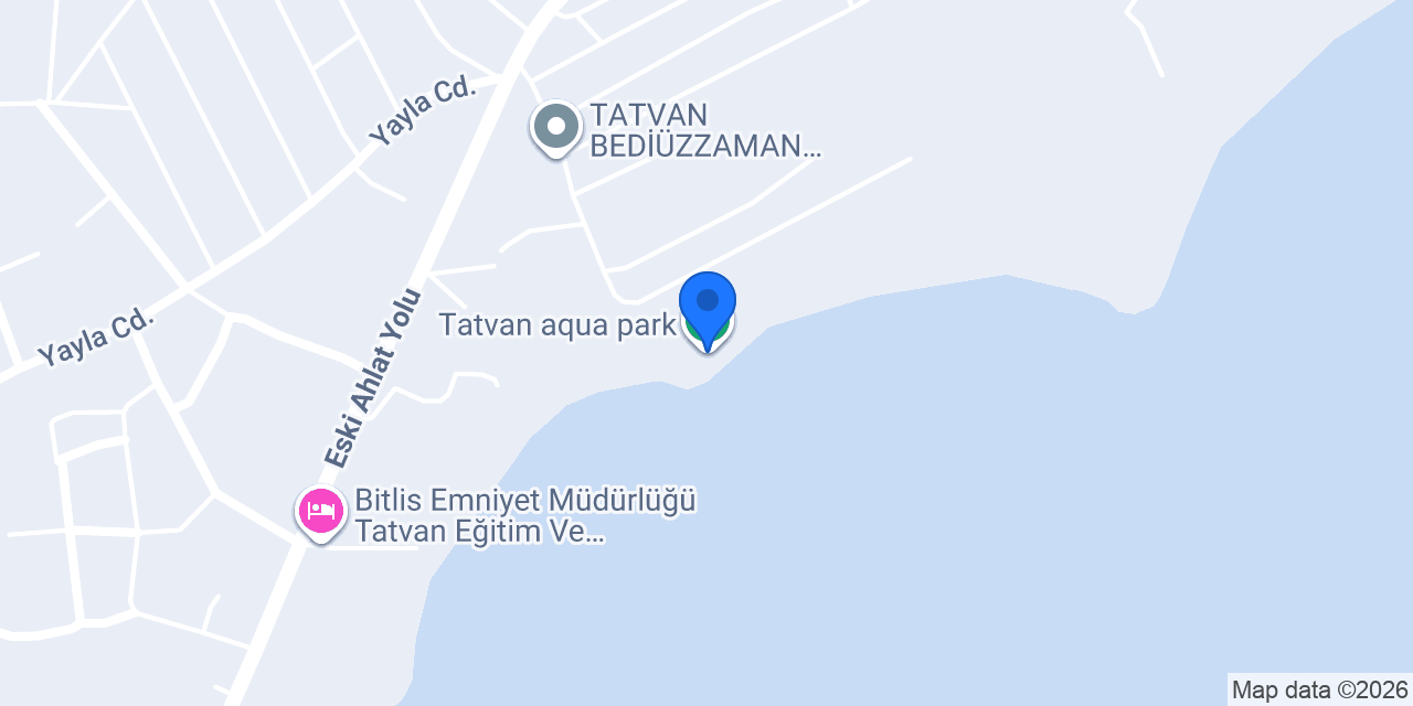 Tatvan aqua park konumu