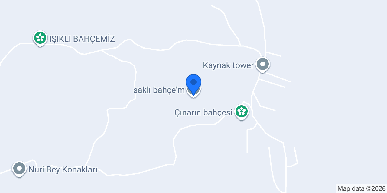 saklı bahçe'm konumu