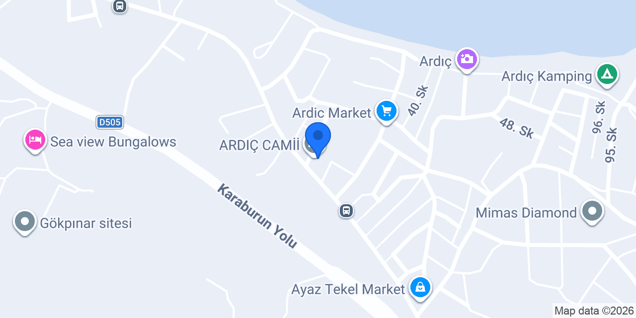 ARDIÇ CAMİİ konumu