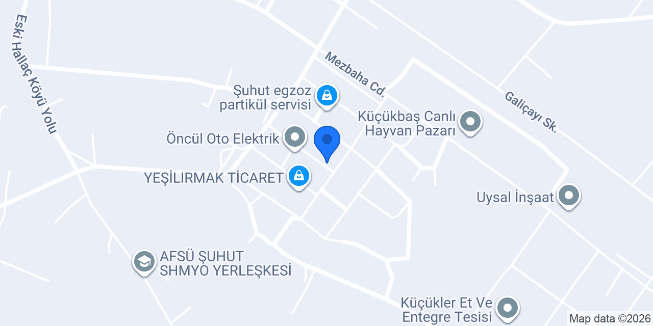 özkardeşler oto şuhut konumu