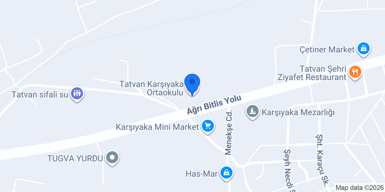 Tatvan Karşıyaka Ortaokulu konumu