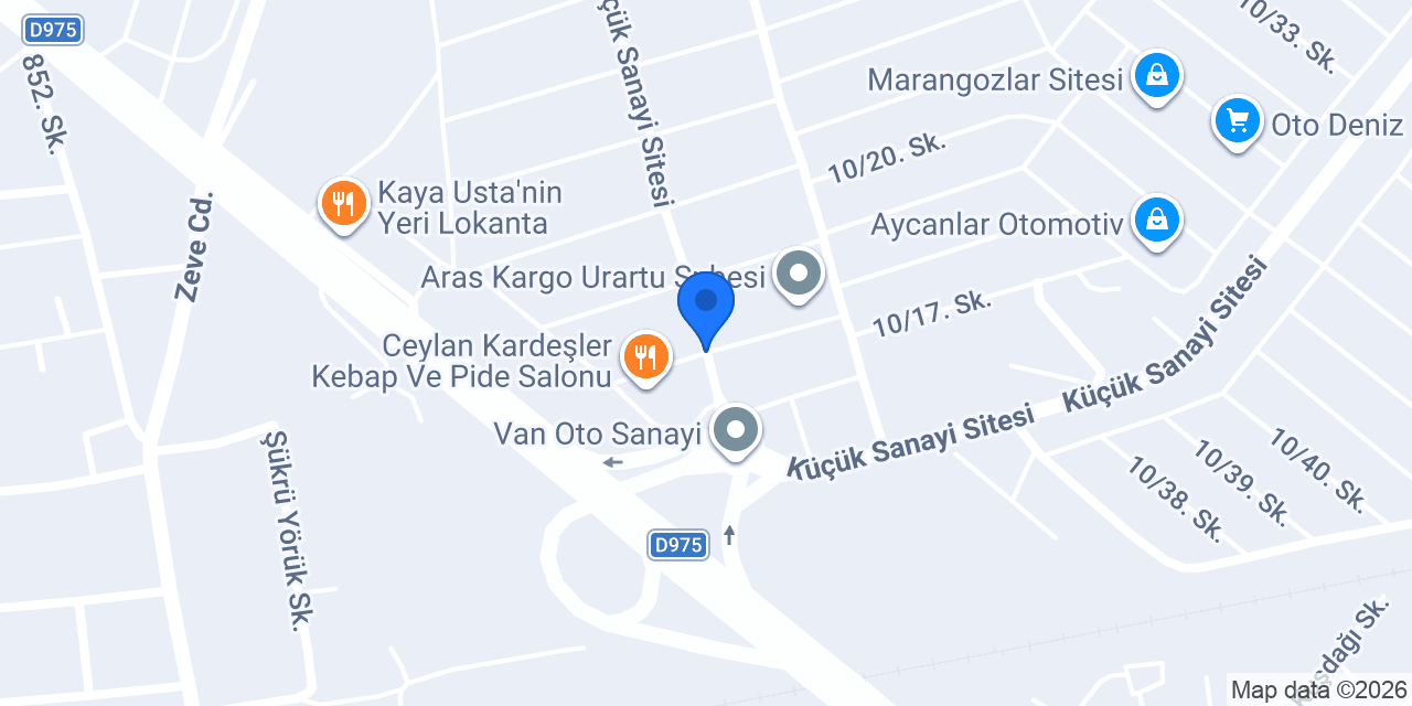 Van gölü Kia servis konumu