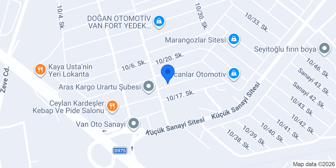 Sevimli Otomotiv Orjinal Yedek Parça konumu
