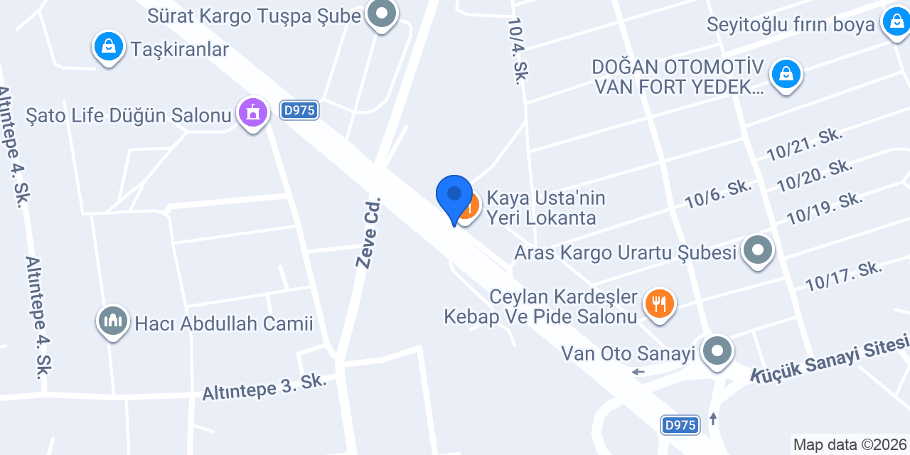 Van Kontak Taksi konumu