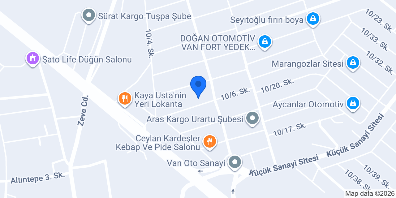 FATİH OTOMOTİV VAN konumu