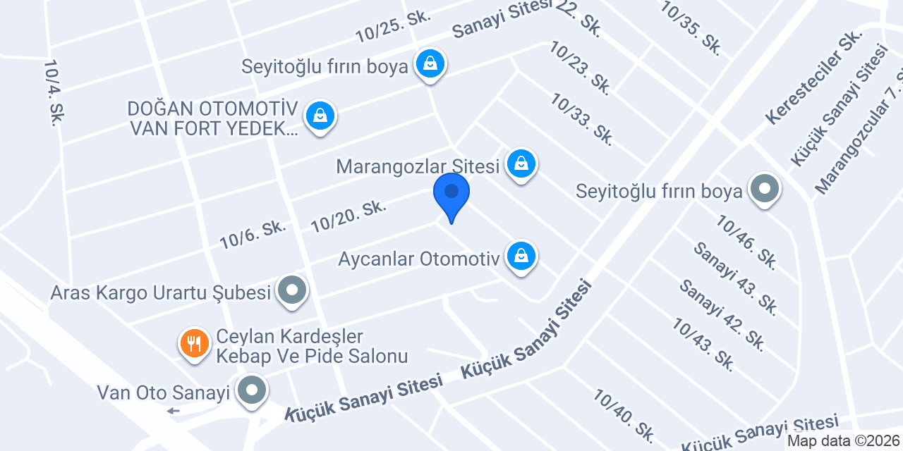 VAN OPEL ÖZEL SERVİS Öngel Opel konumu