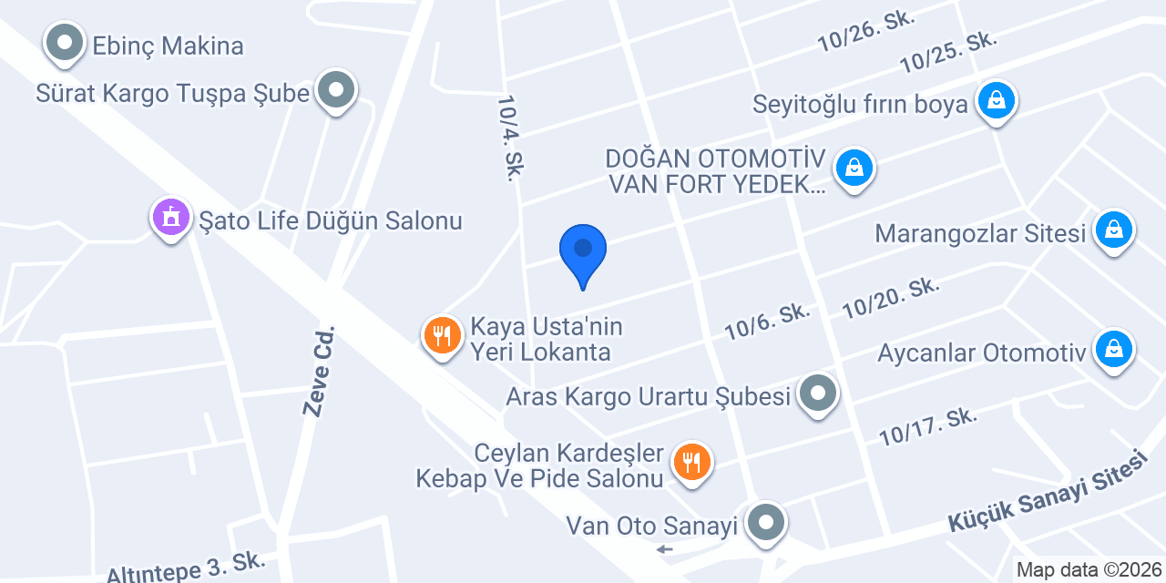 OTO 65 - VAN ORİJİNAL FORD YEDEK PARÇA konumu