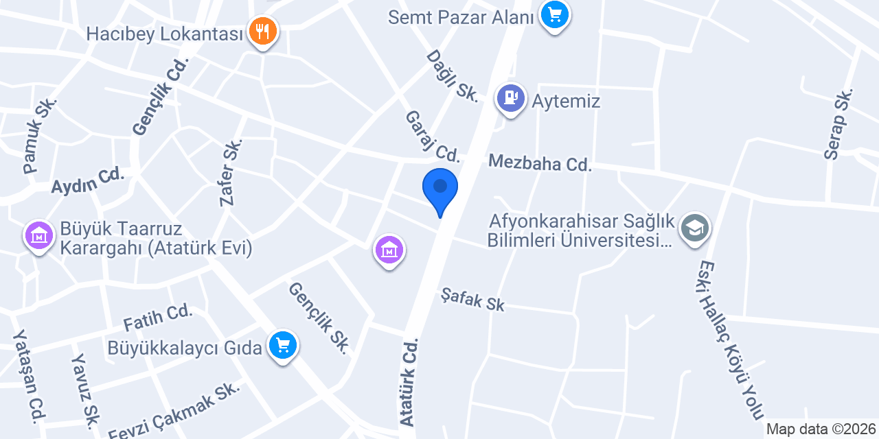 Yaşar Otomotiv konumu