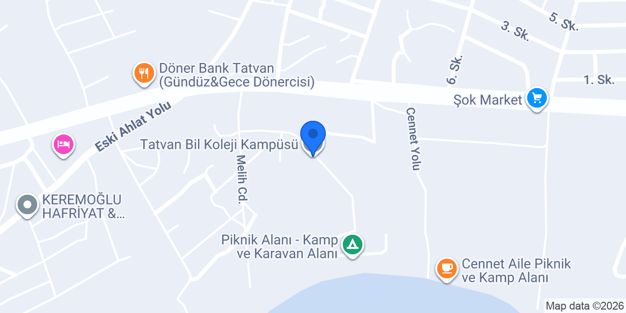 Tatvan Bil Koleji Kampüsü konumu