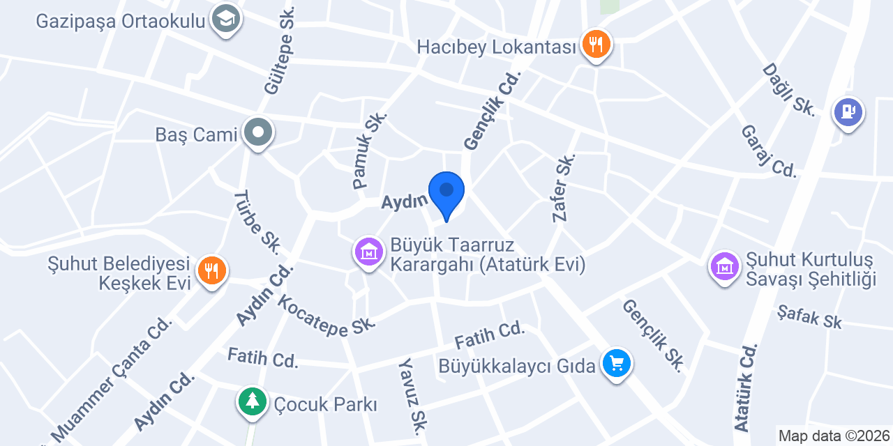 Baştürk pide ve lahmacun salonu konumu