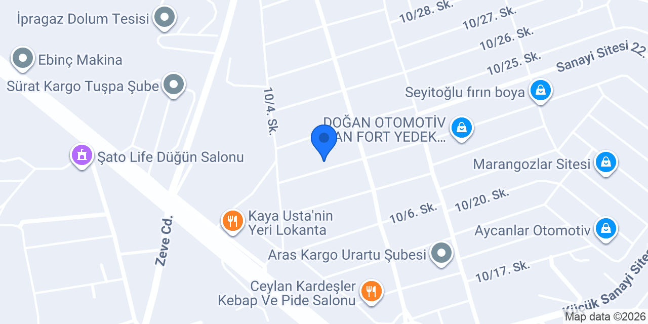OTO ERKAN VAN ZEKİ USTA konumu