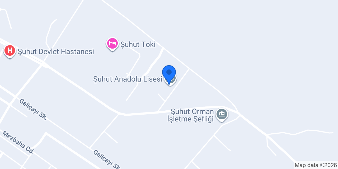 Şuhut Anadolu Lisesi konumu