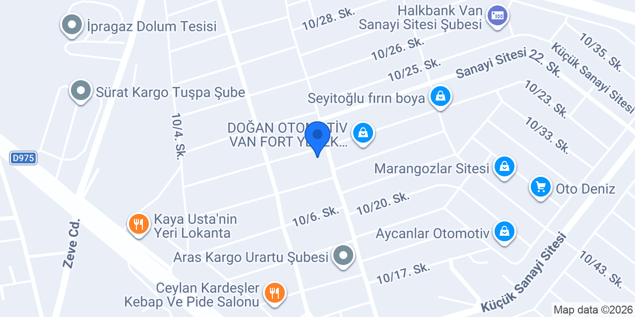 Arvas Oto Tamiri Van konumu