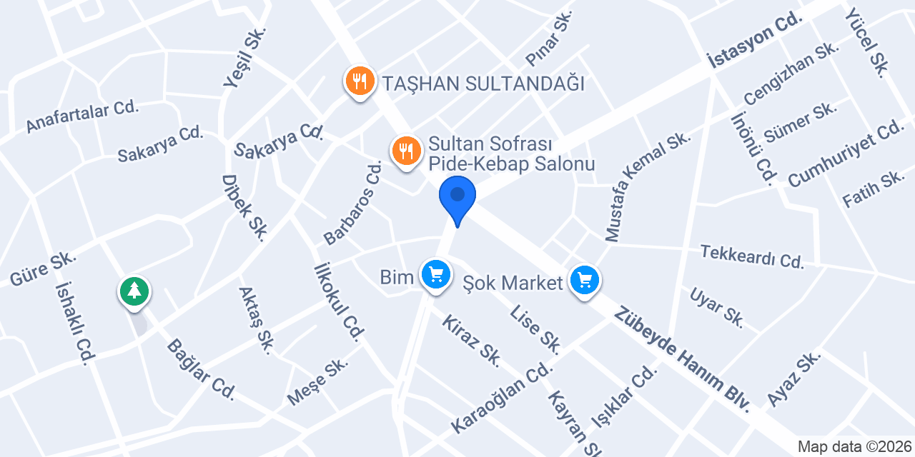 Şekerbank Sultandağı Şubesi konumu