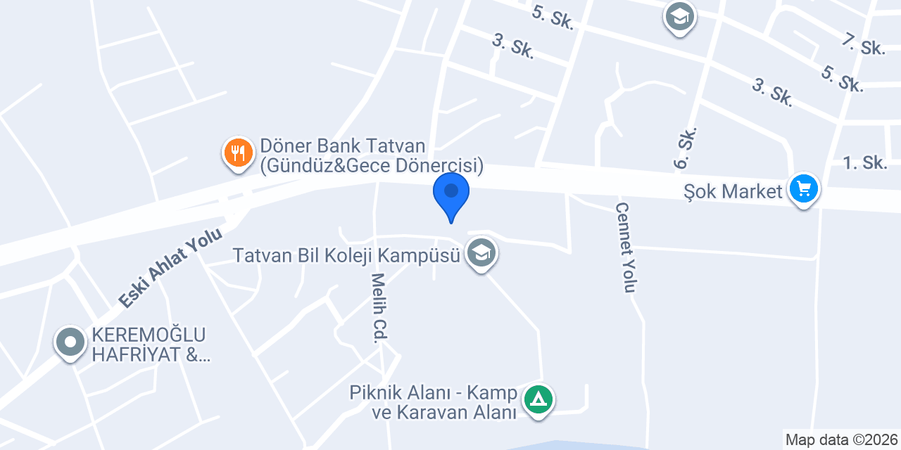 DÜŞÜNÜR KOLEJİ TATVAN KAMPÜSÜ KAYIT OFİSİ konumu