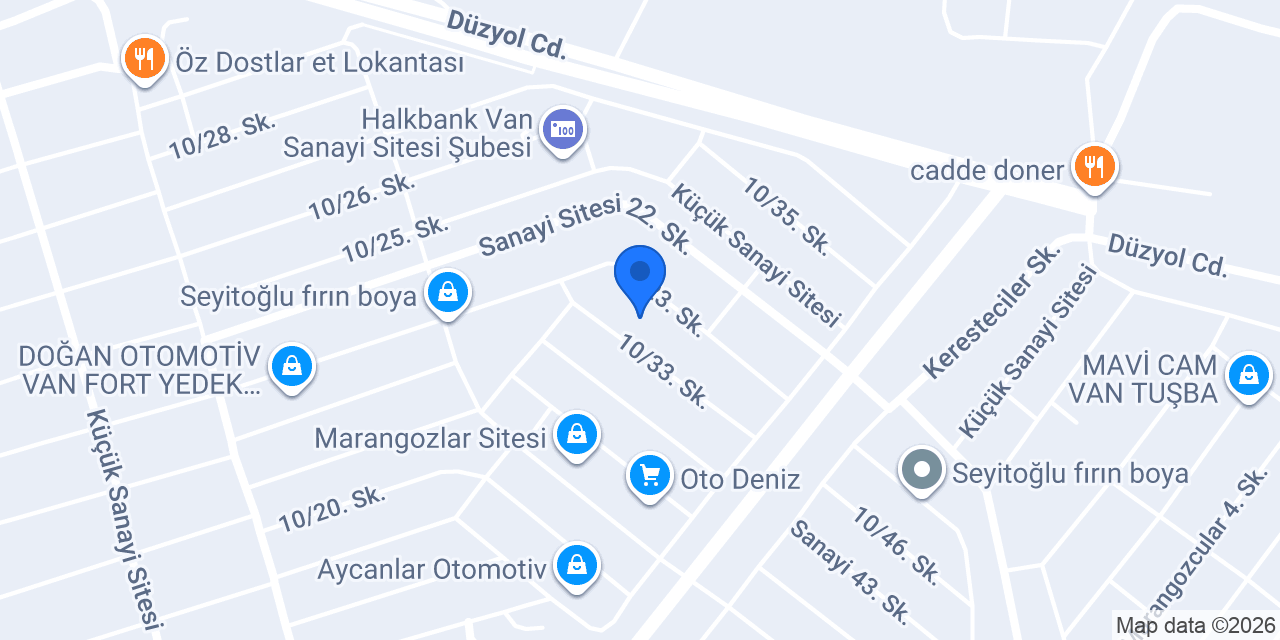 Urartu Motorlu Araçlar Ltd.Şti. konumu