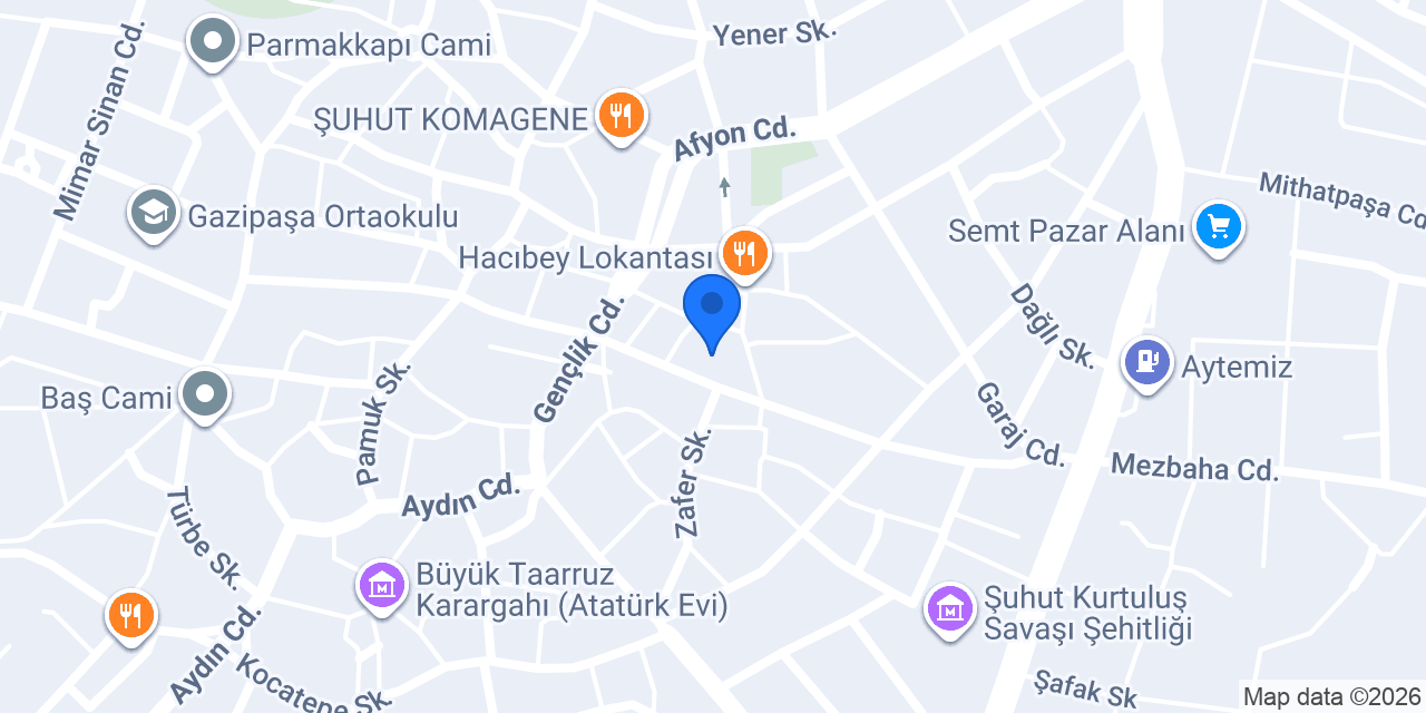 ÖZEN MOTOR - ŞUHUT konumu