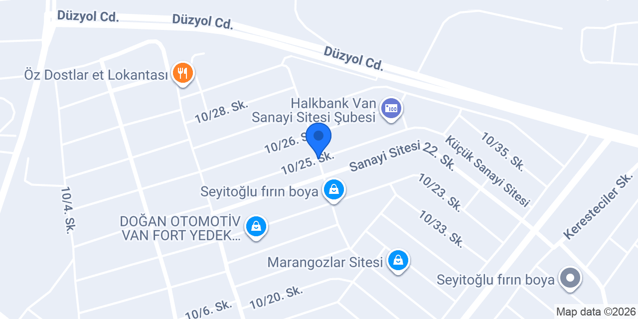 Cengiz Otomotiv konumu