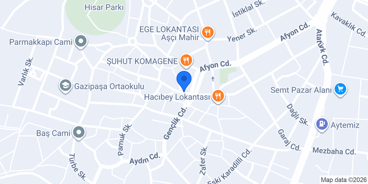 Şuhut Taksi konumu