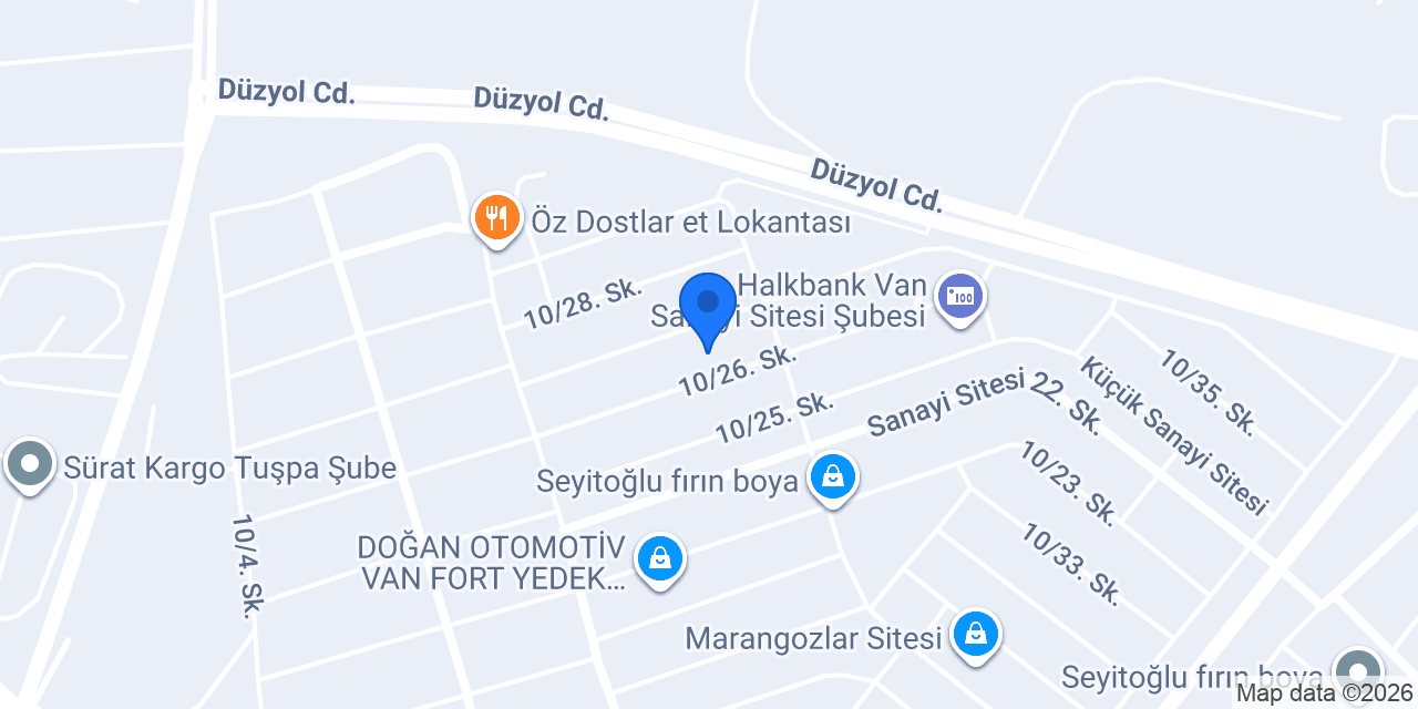 Çetin Oto konumu