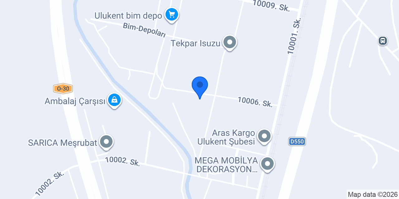 Öztaşlar Cam İzmir konumu